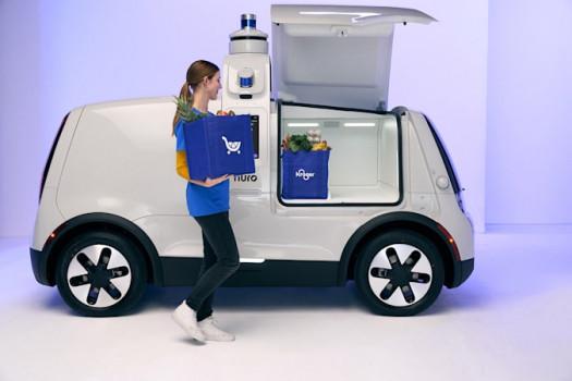 Nuro's third-gen driverless delivery vehicle includes an external airbag1