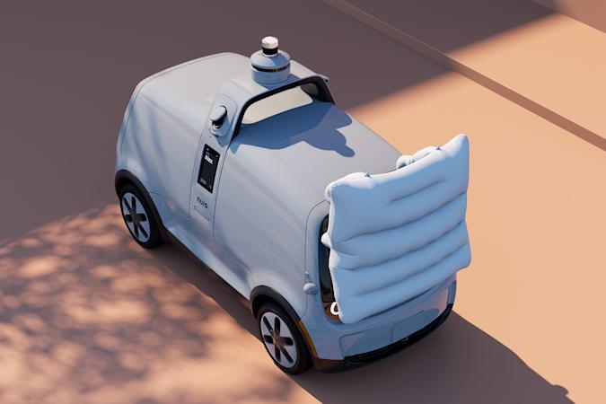Nuro's third-gen driverless delivery vehicle includes an external airbag0